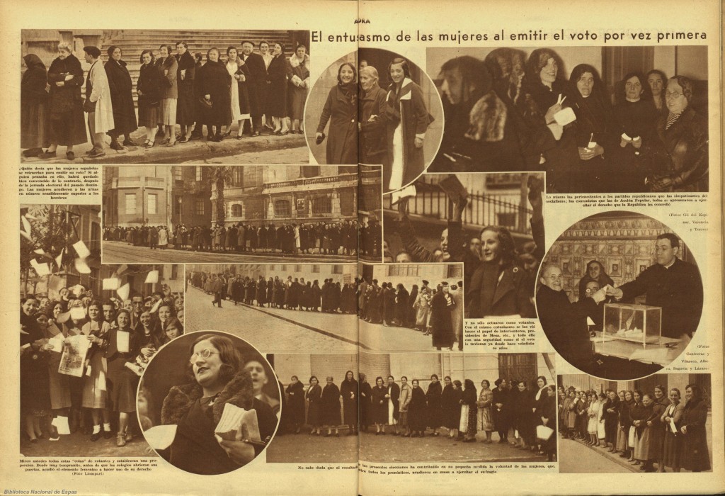 19 noviembre 1933 las mujeres españolas votan por primera vez