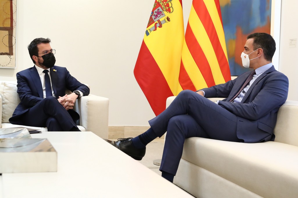 reunion gobierno govern Pere Aragones Pedro Sanchez sobre Cataluña