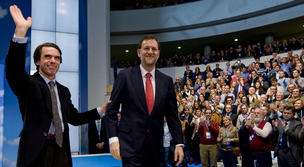 JOSE MARIA AZNAR Y MARIANO RAJOY EN LA CONVENCION POPULARES