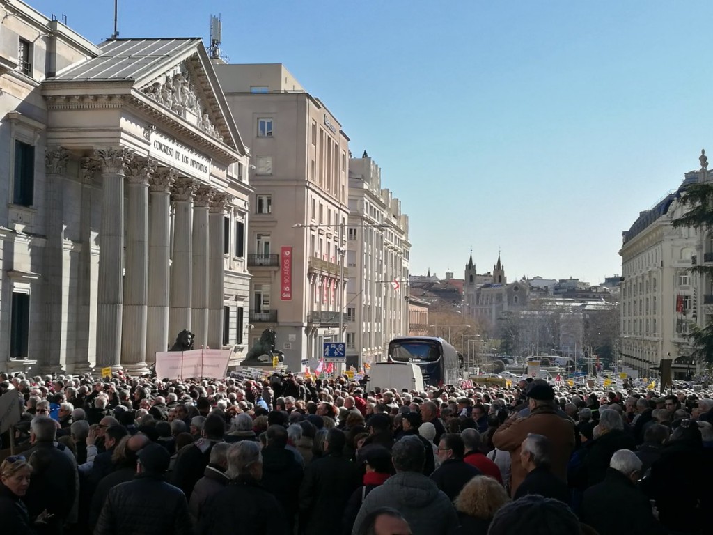 Pensionistas Madrid febrero 2018