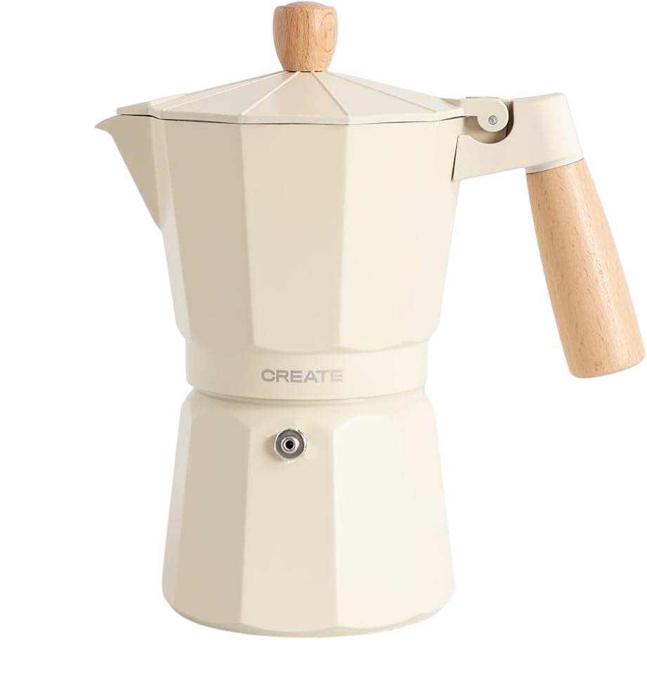 Cafetera color crema
