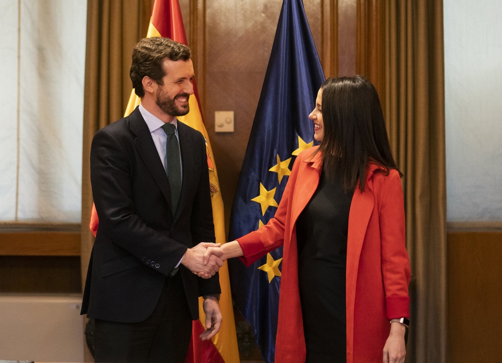 Reunión de Pablo Casado e Inés Arrimadas 18 de febrero de 2020 