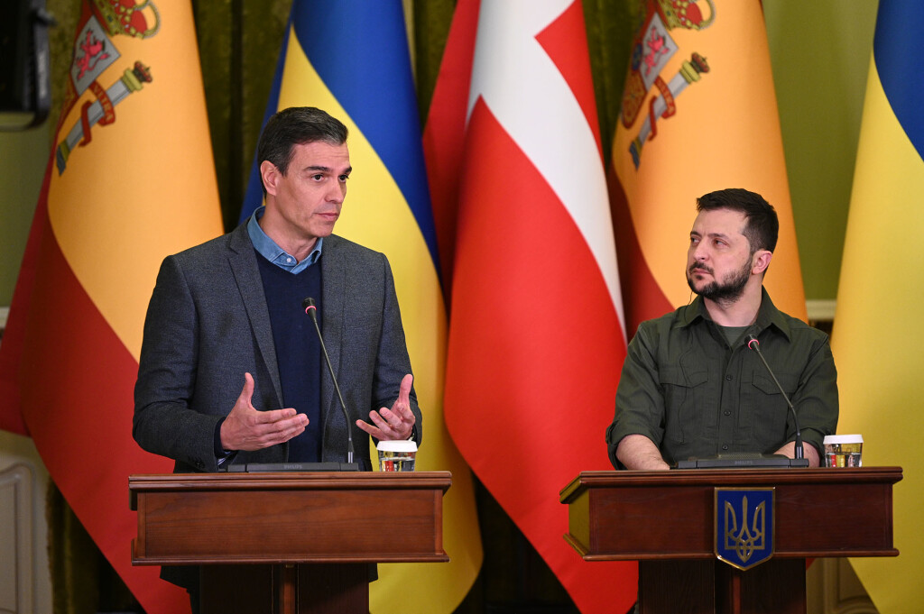 sanchez en Kiev con Zelenski anuncia nuevo envio armamento