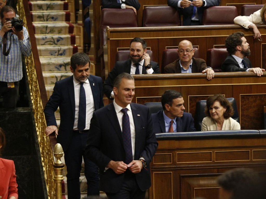 sesion constitutiva congreso - vox psoe y jordi sanchez